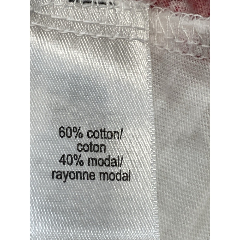 24/7 Maurices Top White Floral Roses‎ V Neck TShirt Small Modal Cotton Flowers - Picture 7 of 7